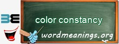 WordMeaning blackboard for color constancy